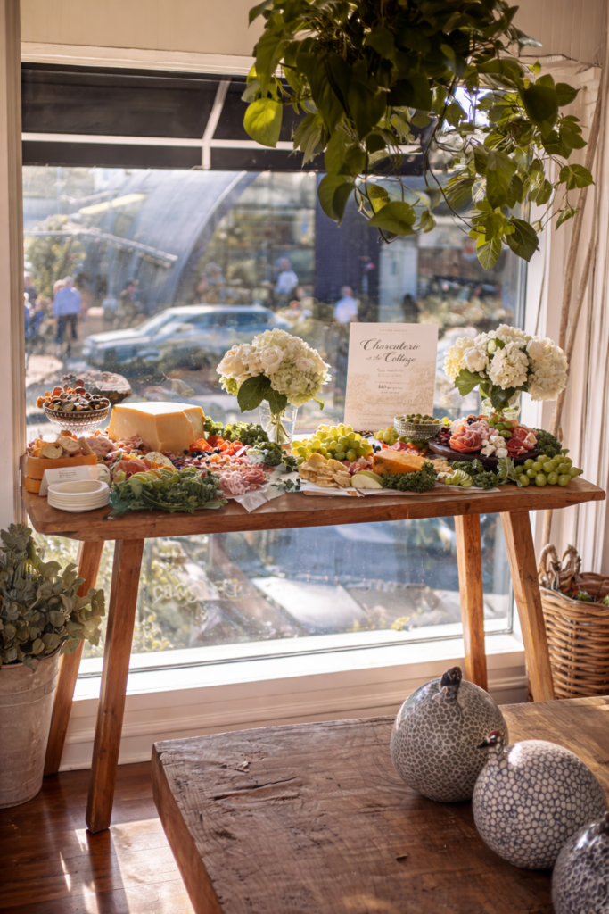 A beautiful charcuterie spread at Grange Garden Café