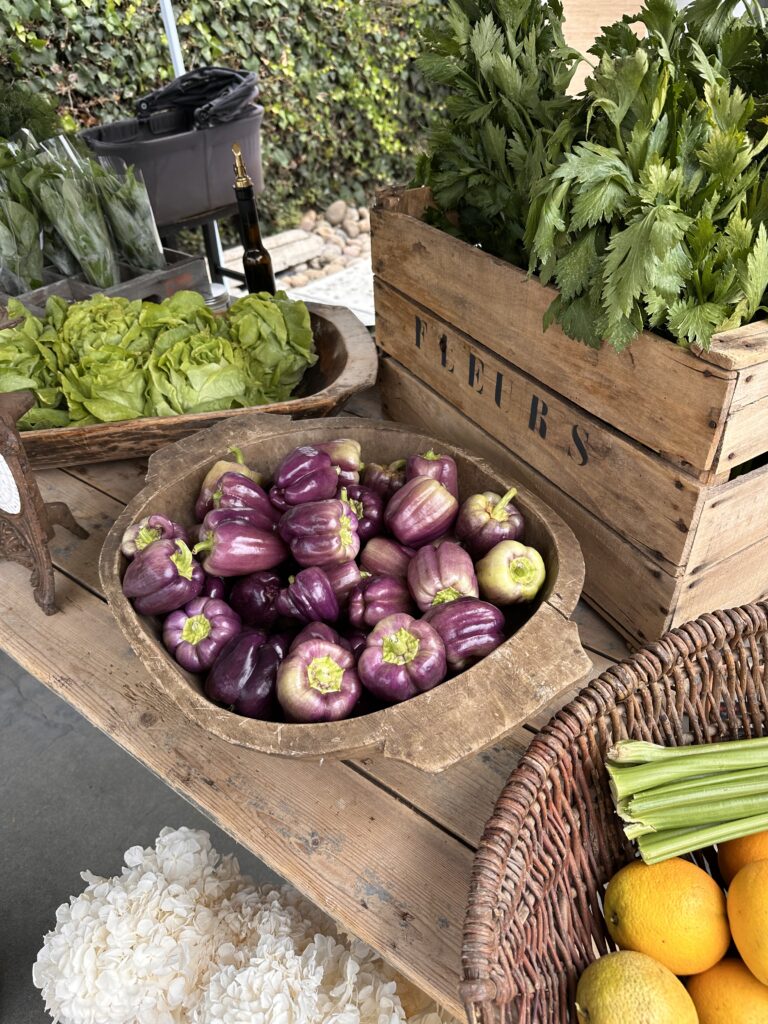 Table of Fresh produce at Grange Garden Market
