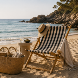 Tranquil beachside relaxation setup