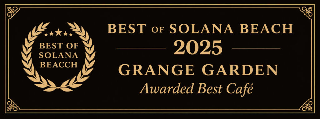 In 2025, Grange Garden received the Best of Solana Beach Award for Best Café.