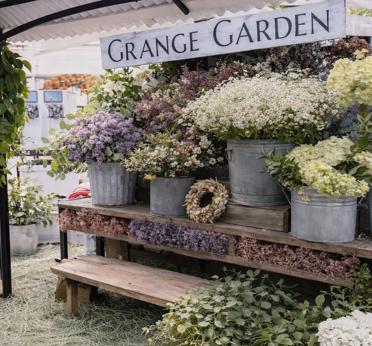 Flower stall at Grange Garden